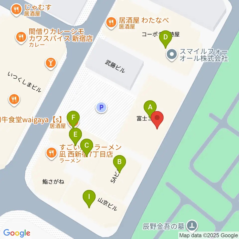 ダブストアレコードマート周辺のファミレス・ファーストフード一覧地図