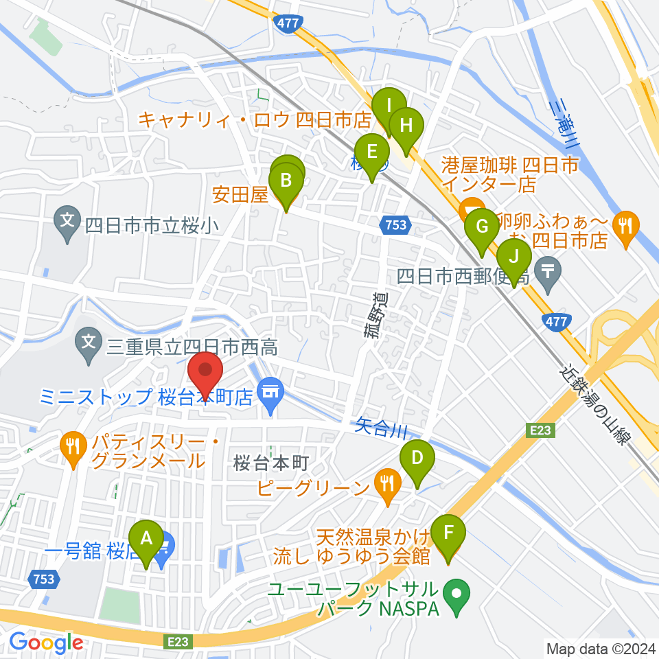 STUDIO LIFE周辺のファミレス・ファーストフード一覧地図