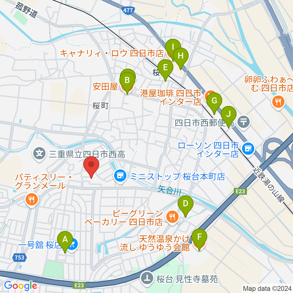 STUDIO LIFE周辺のファミレス・ファーストフード一覧地図