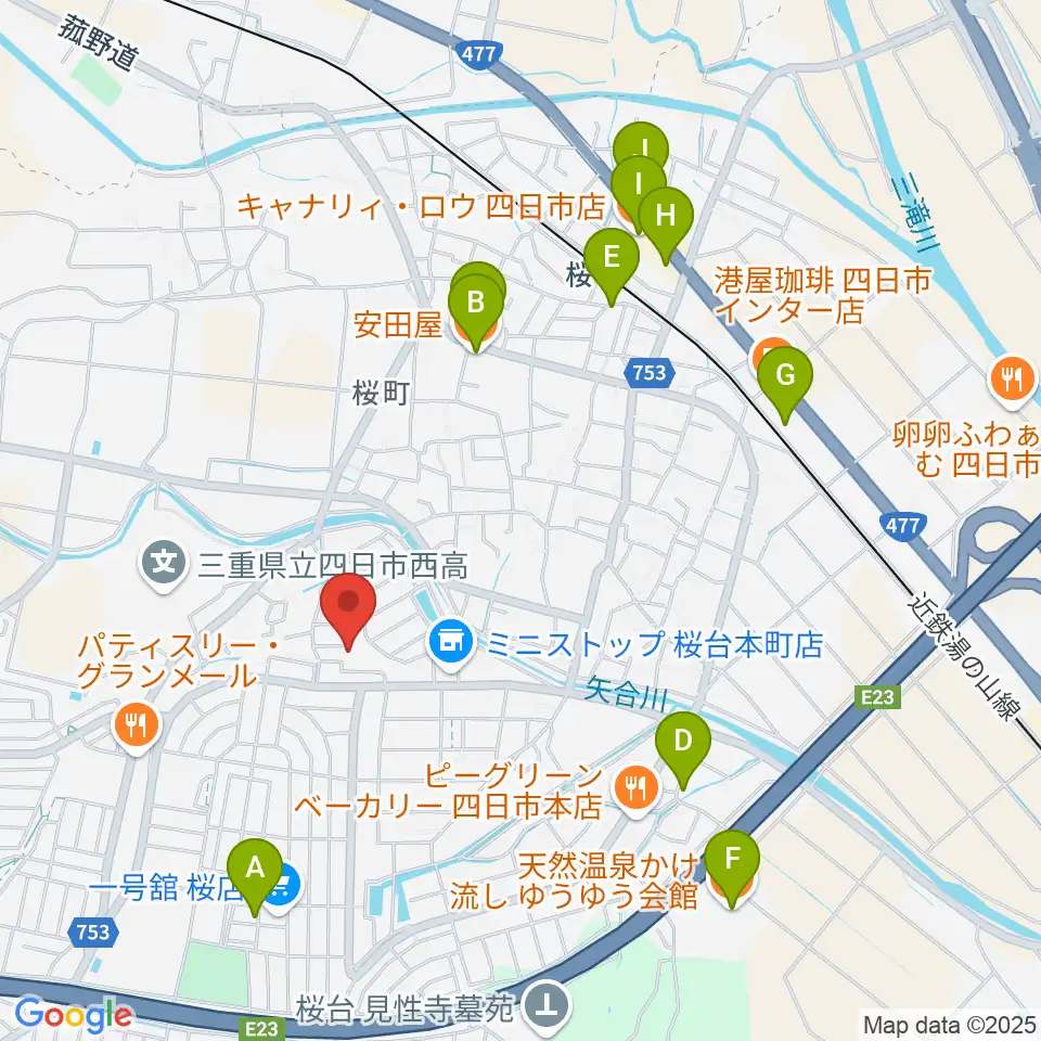 STUDIO LIFE周辺のファミレス・ファーストフード一覧地図
