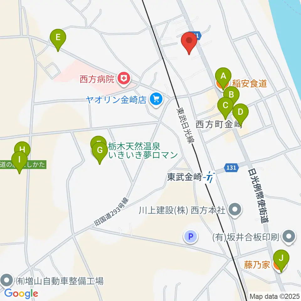 西方音楽館周辺のファミレス・ファーストフード一覧地図