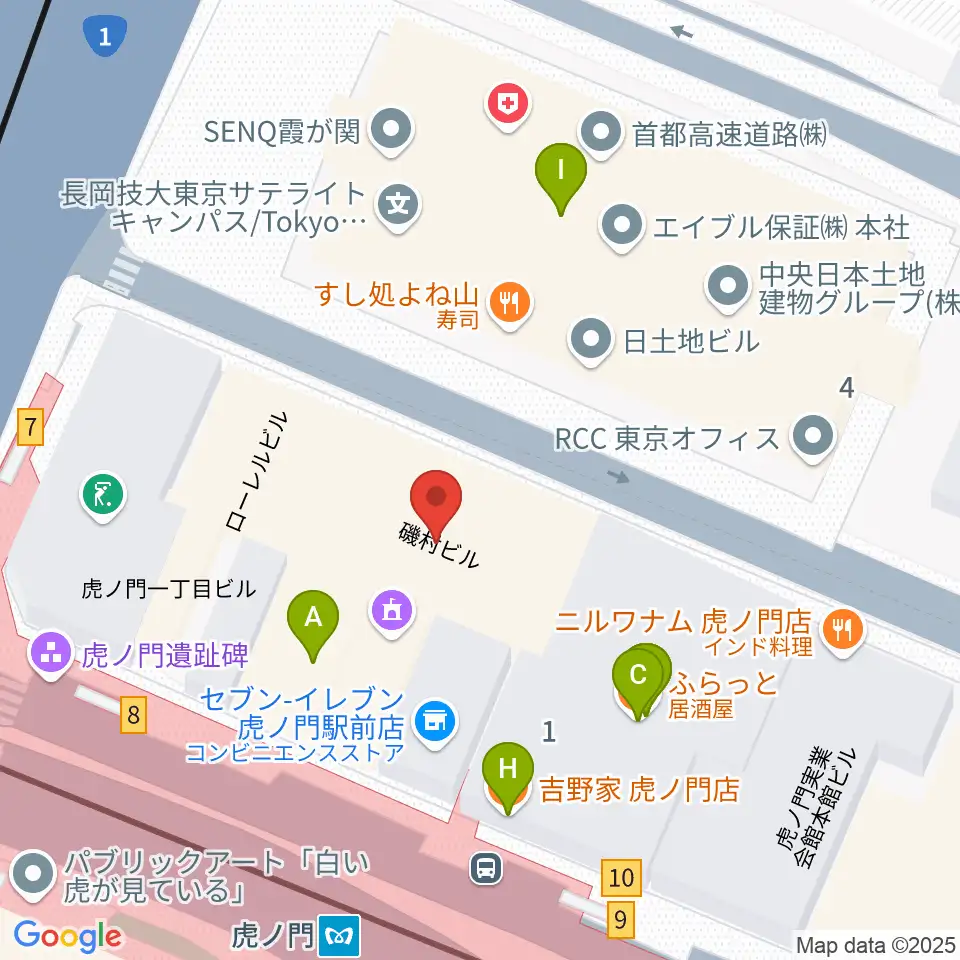 ビーテックジャパン東京周辺のファミレス・ファーストフード一覧地図
