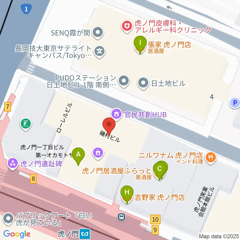 ビーテックジャパン東京周辺のファミレス・ファーストフード一覧地図
