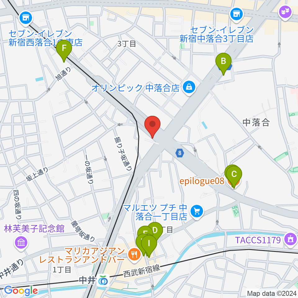 PAPAGENO周辺のファミレス・ファーストフード一覧地図