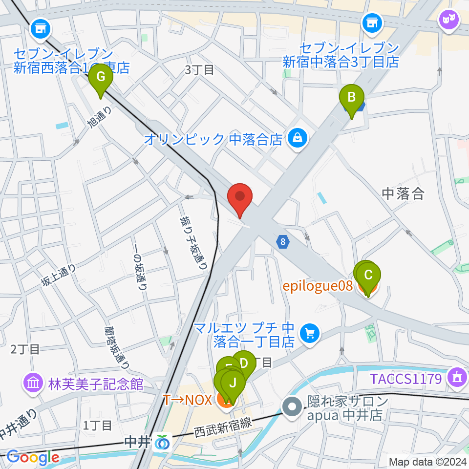 PAPAGENO周辺のファミレス・ファーストフード一覧地図