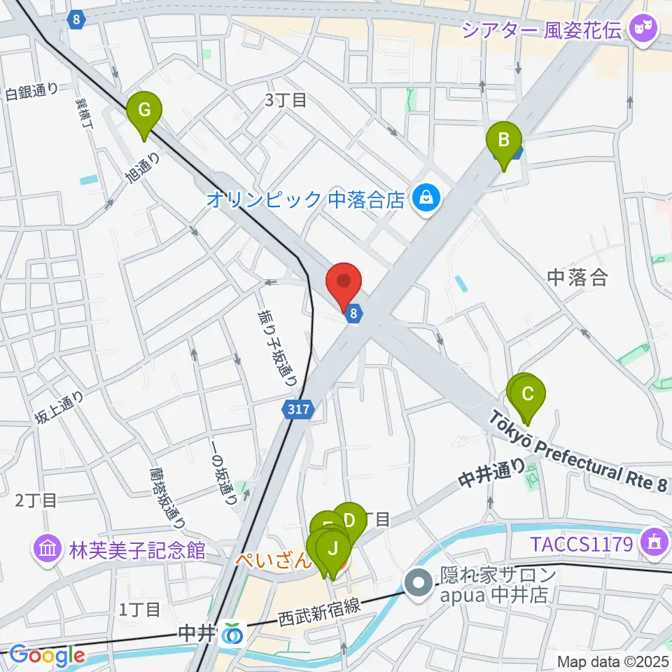 PAPAGENO周辺のファミレス・ファーストフード一覧地図