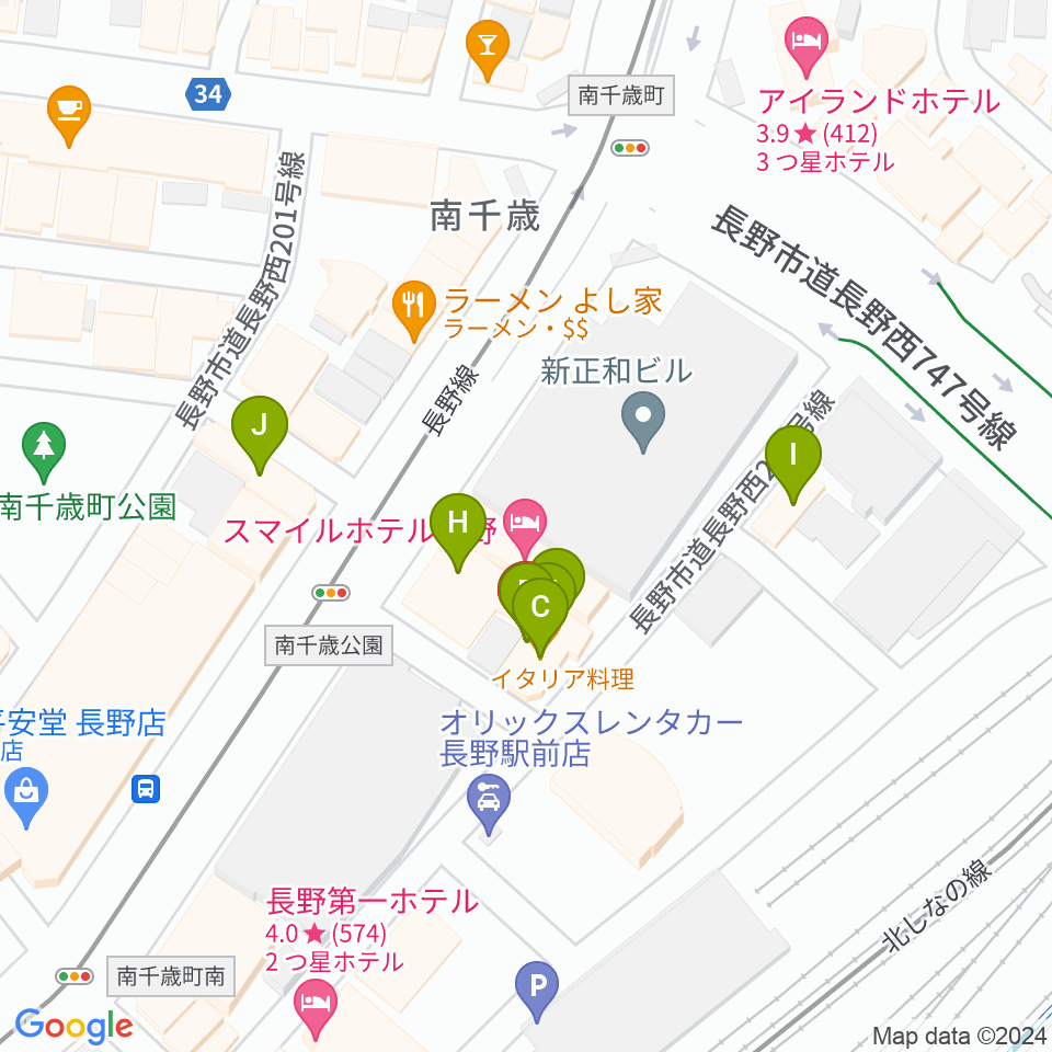 拓郎age周辺のファミレス・ファーストフード一覧地図