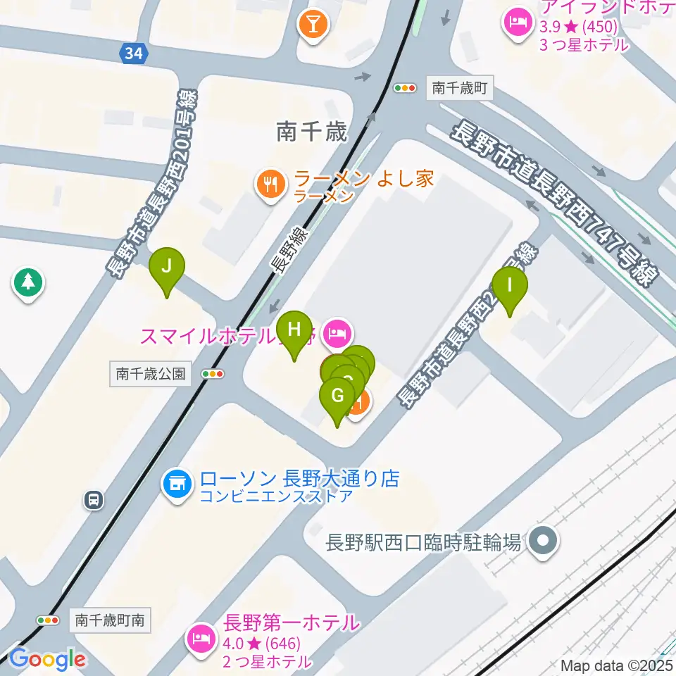拓郎age周辺のファミレス・ファーストフード一覧地図