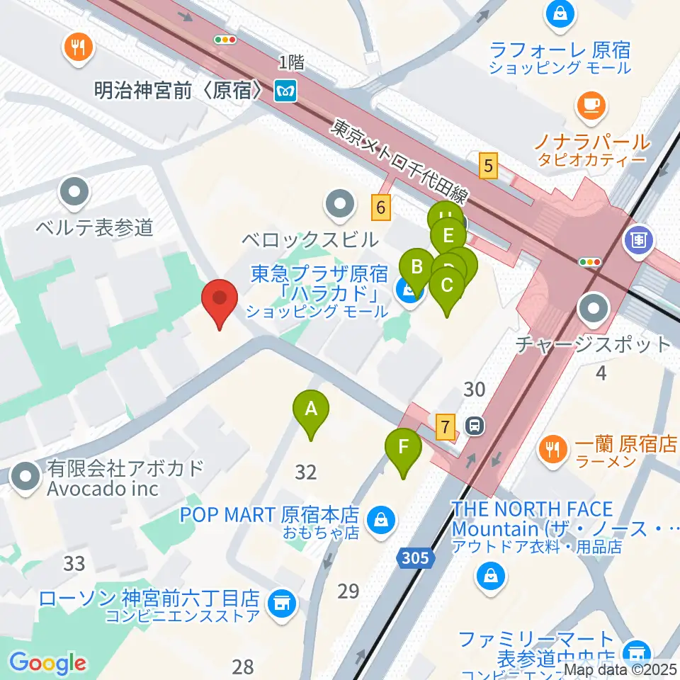 hall 60 ホールソワサント周辺のファミレス・ファーストフード一覧地図