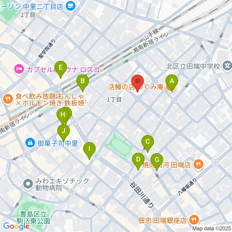 ソフィアザールサロン周辺のファミレス・ファーストフード一覧地図