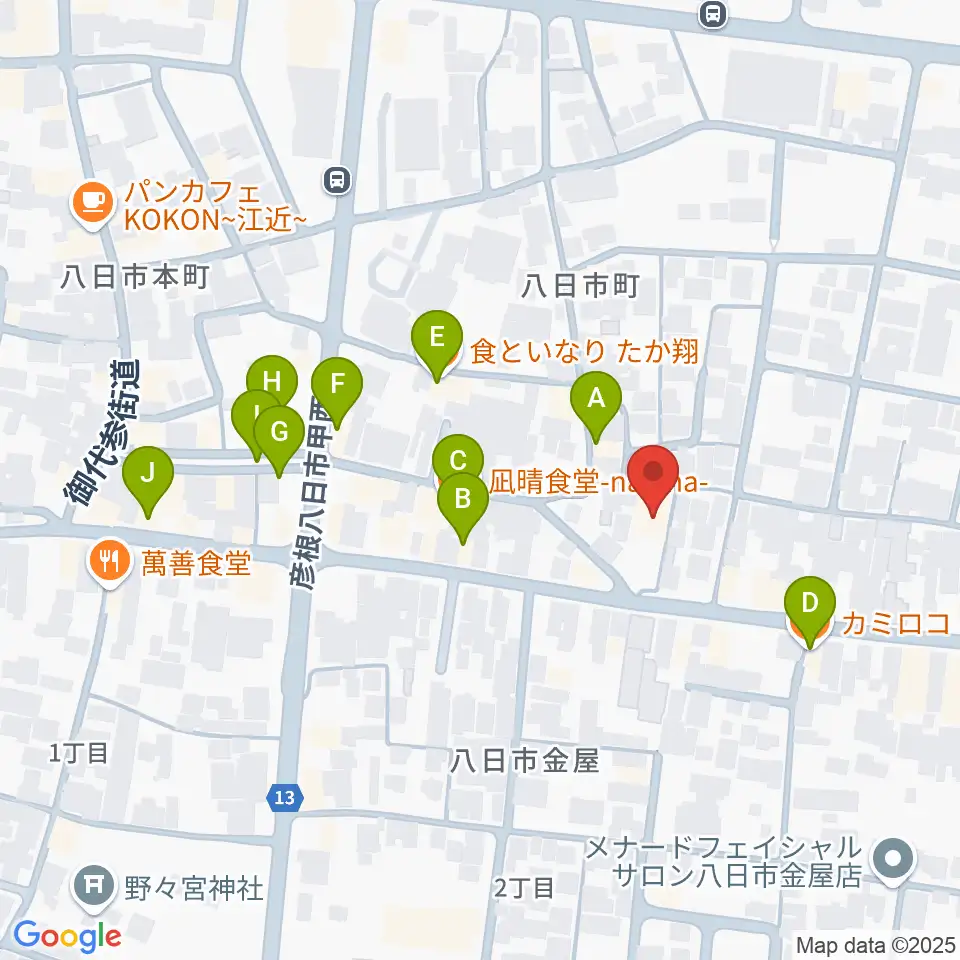 太子ホール周辺のファミレス・ファーストフード一覧地図