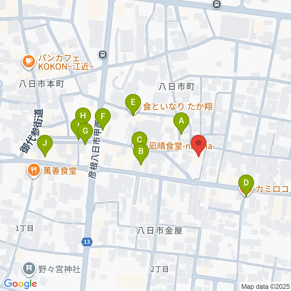 太子ホール周辺のファミレス・ファーストフード一覧地図