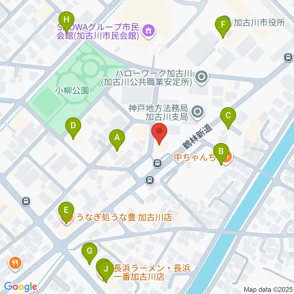 松風ギャラリー周辺のファミレス・ファーストフード一覧地図