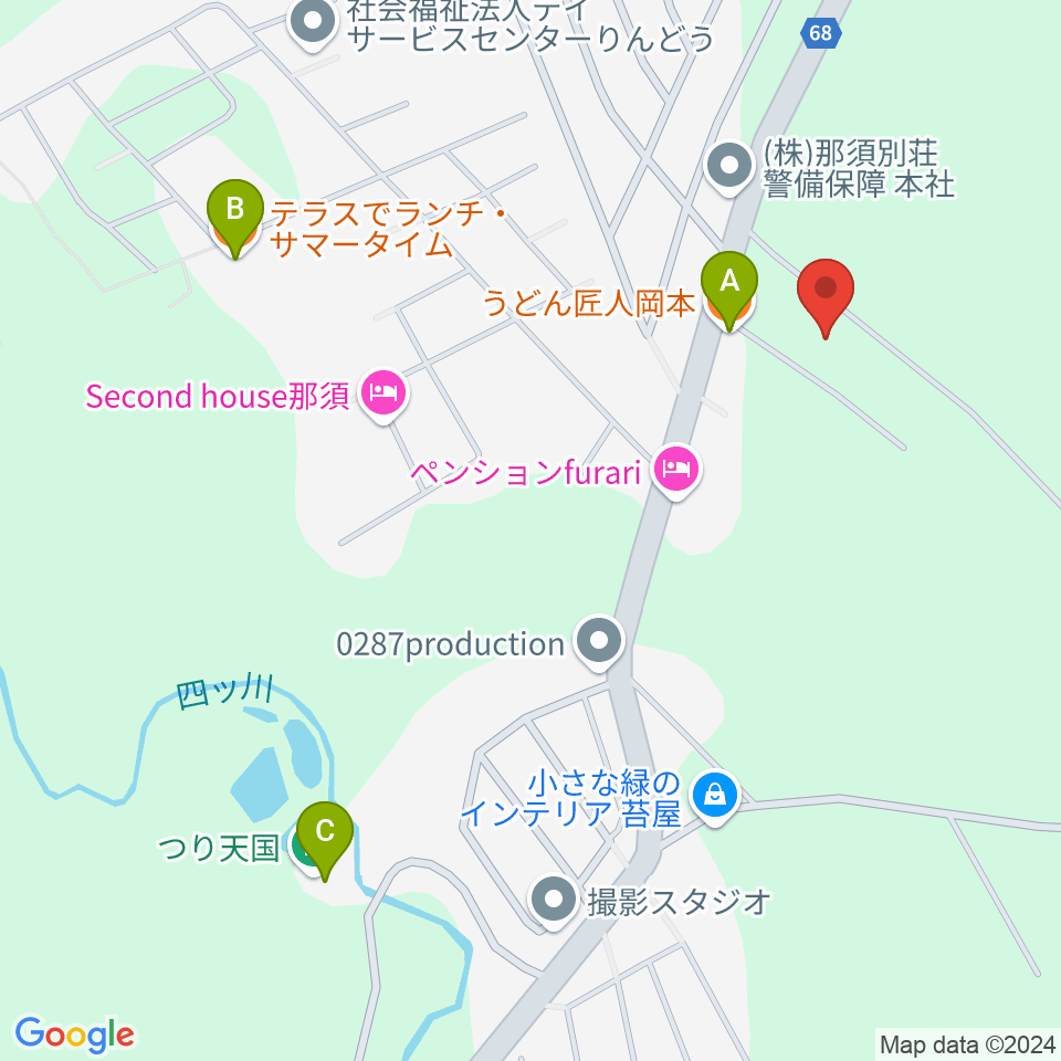 弦楽亭周辺のファミレス・ファーストフード一覧地図