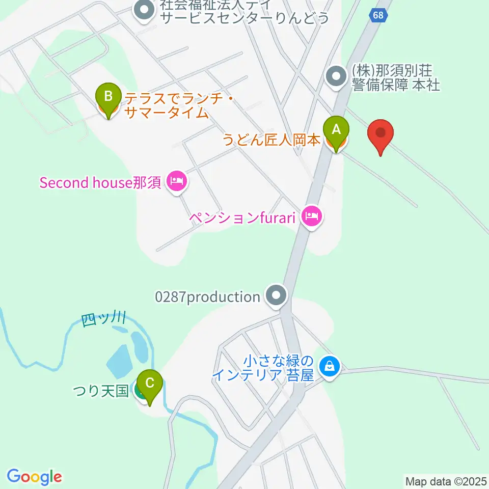 弦楽亭周辺のファミレス・ファーストフード一覧地図