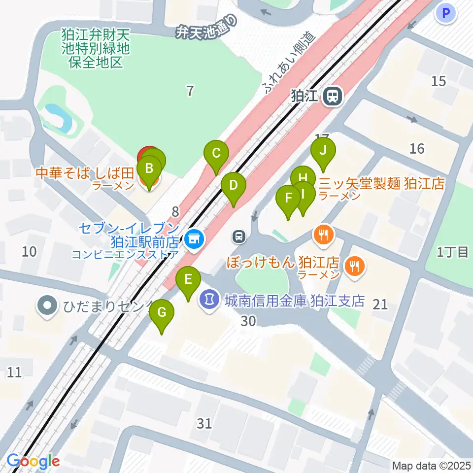 泉の森会館周辺のファミレス・ファーストフード一覧地図