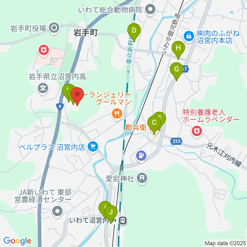 石神の丘美術館周辺のファミレス・ファーストフード一覧地図