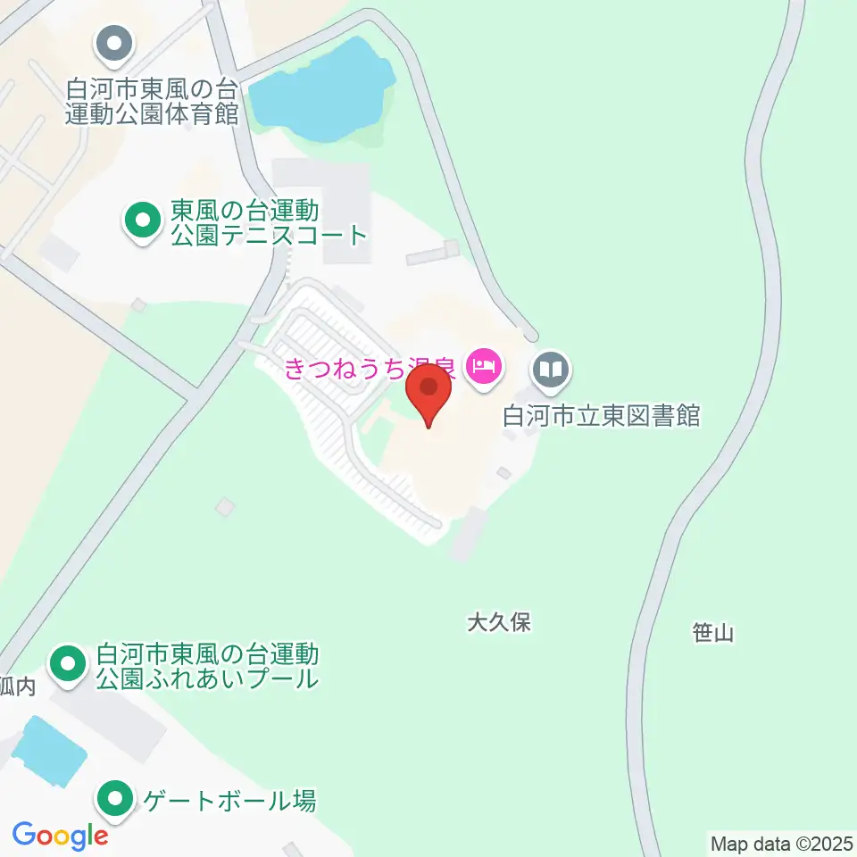 白河市東文化センター周辺のファミレス・ファーストフード一覧地図