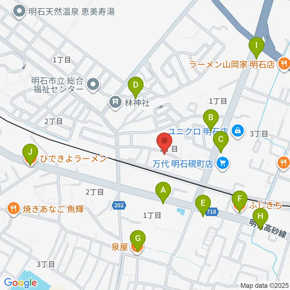 スタジオファンフル周辺のファミレス・ファーストフード一覧地図