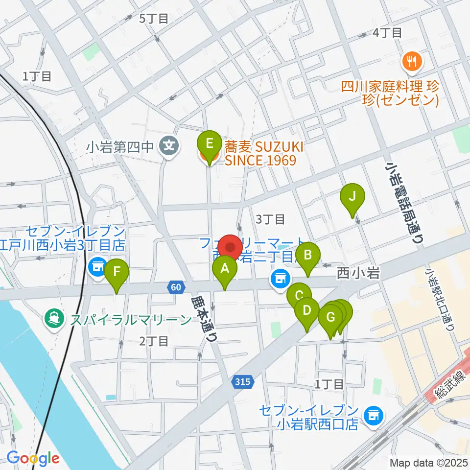 Attractive Sound Lab周辺のファミレス・ファーストフード一覧地図