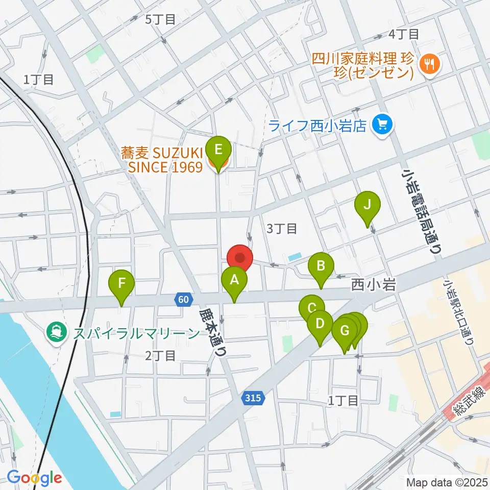 Attractive Sound Lab周辺のファミレス・ファーストフード一覧地図