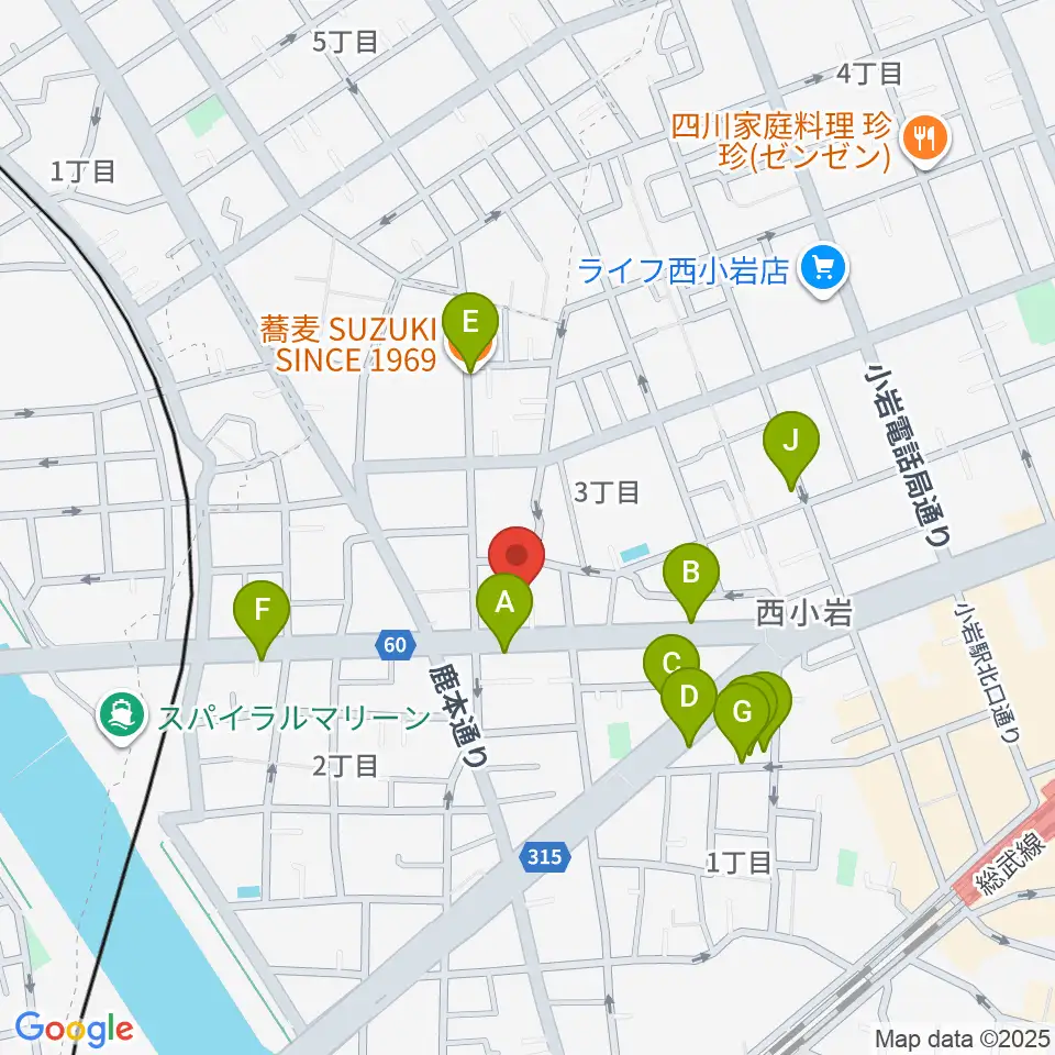 Attractive Sound Lab周辺のファミレス・ファーストフード一覧地図