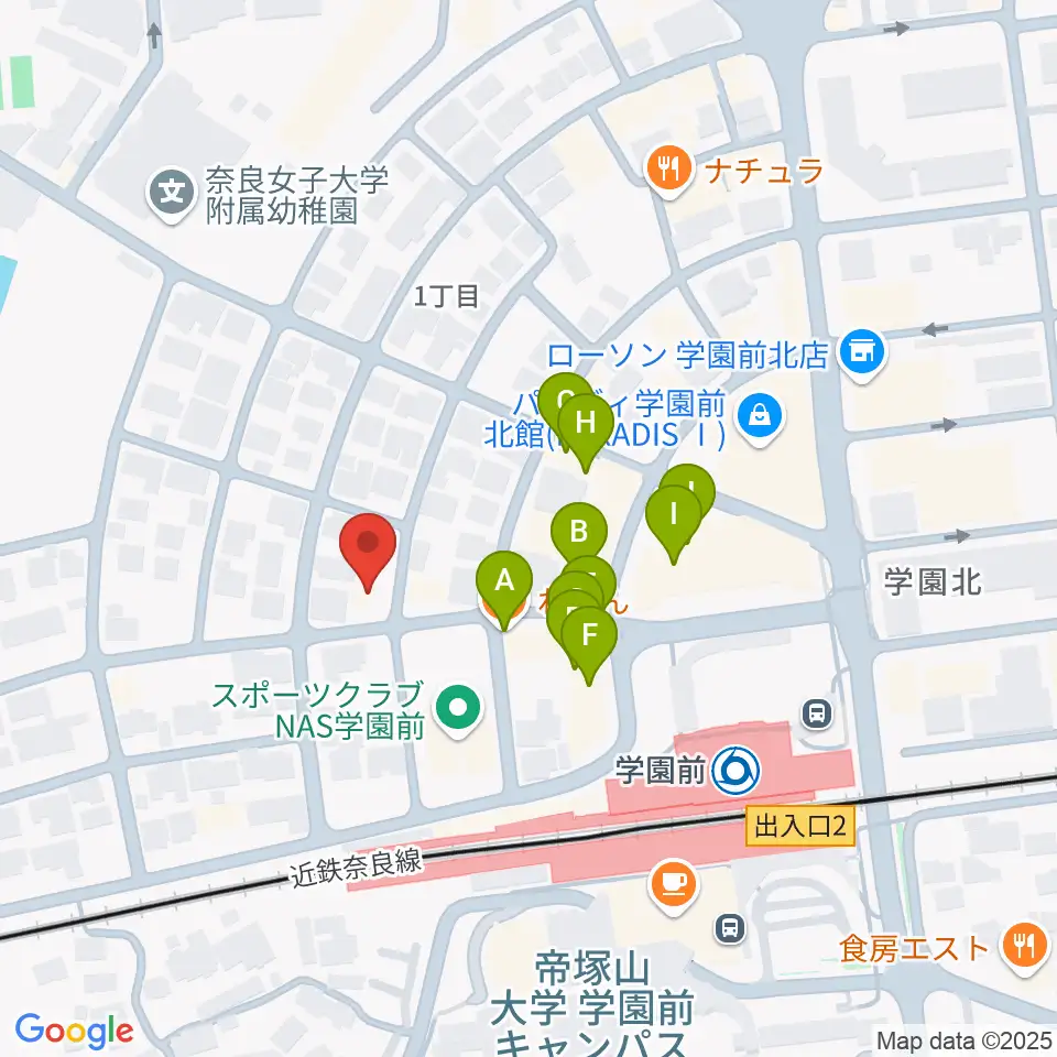 アートサロン空周辺のファミレス・ファーストフード一覧地図
