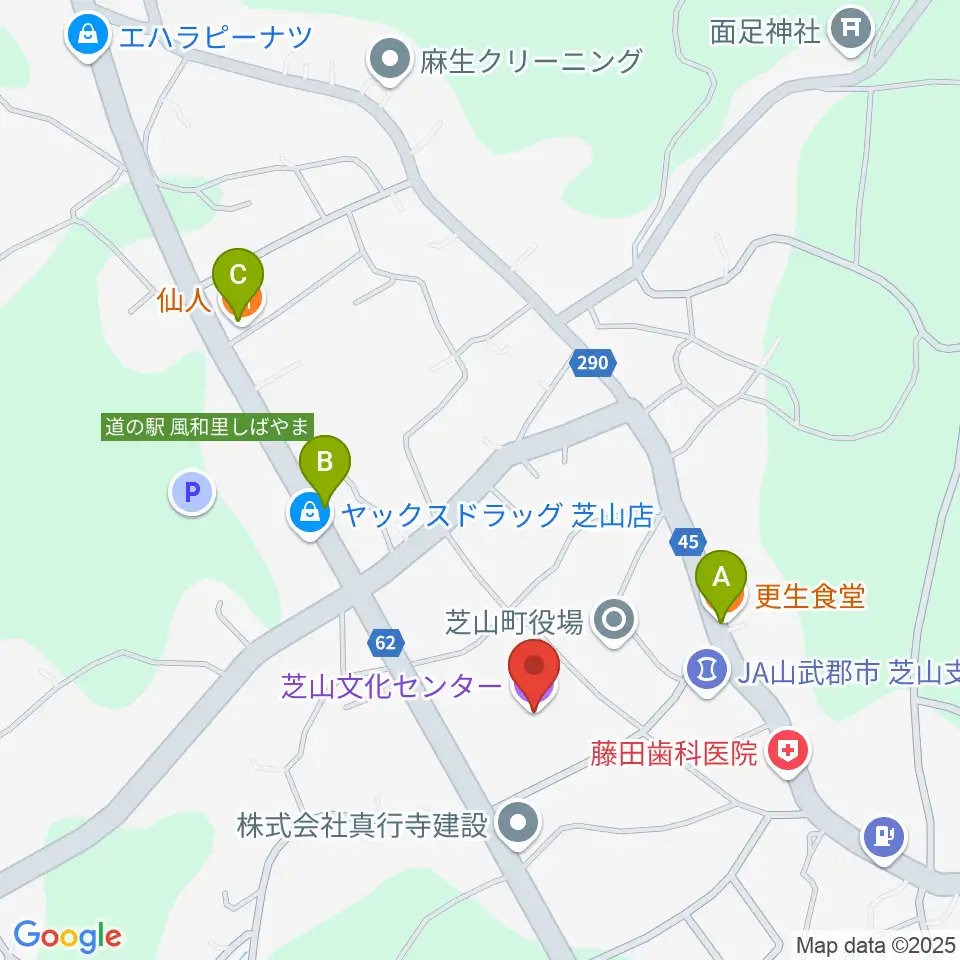 芝山文化センター周辺のファミレス・ファーストフード一覧地図