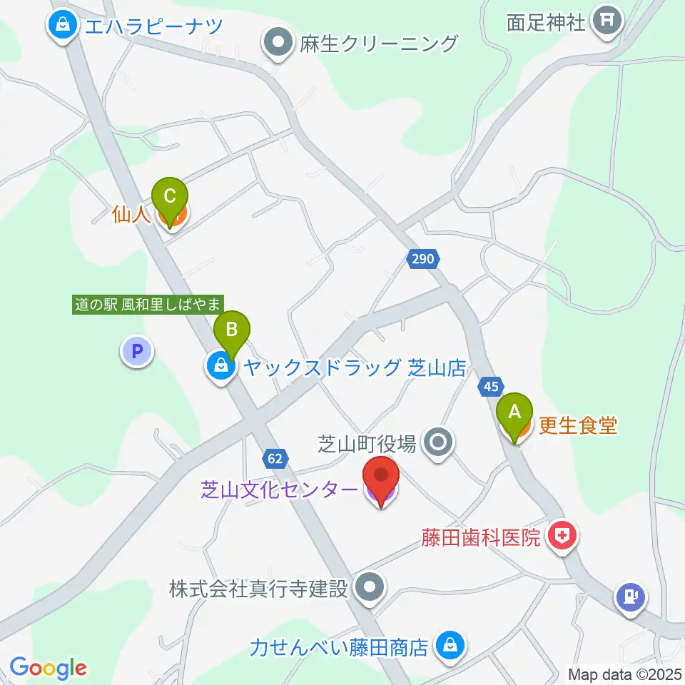 芝山文化センター周辺のファミレス・ファーストフード一覧地図