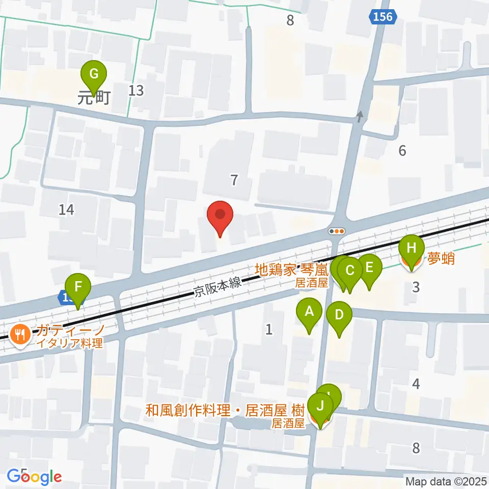グランスタジオ周辺のファミレス・ファーストフード一覧地図