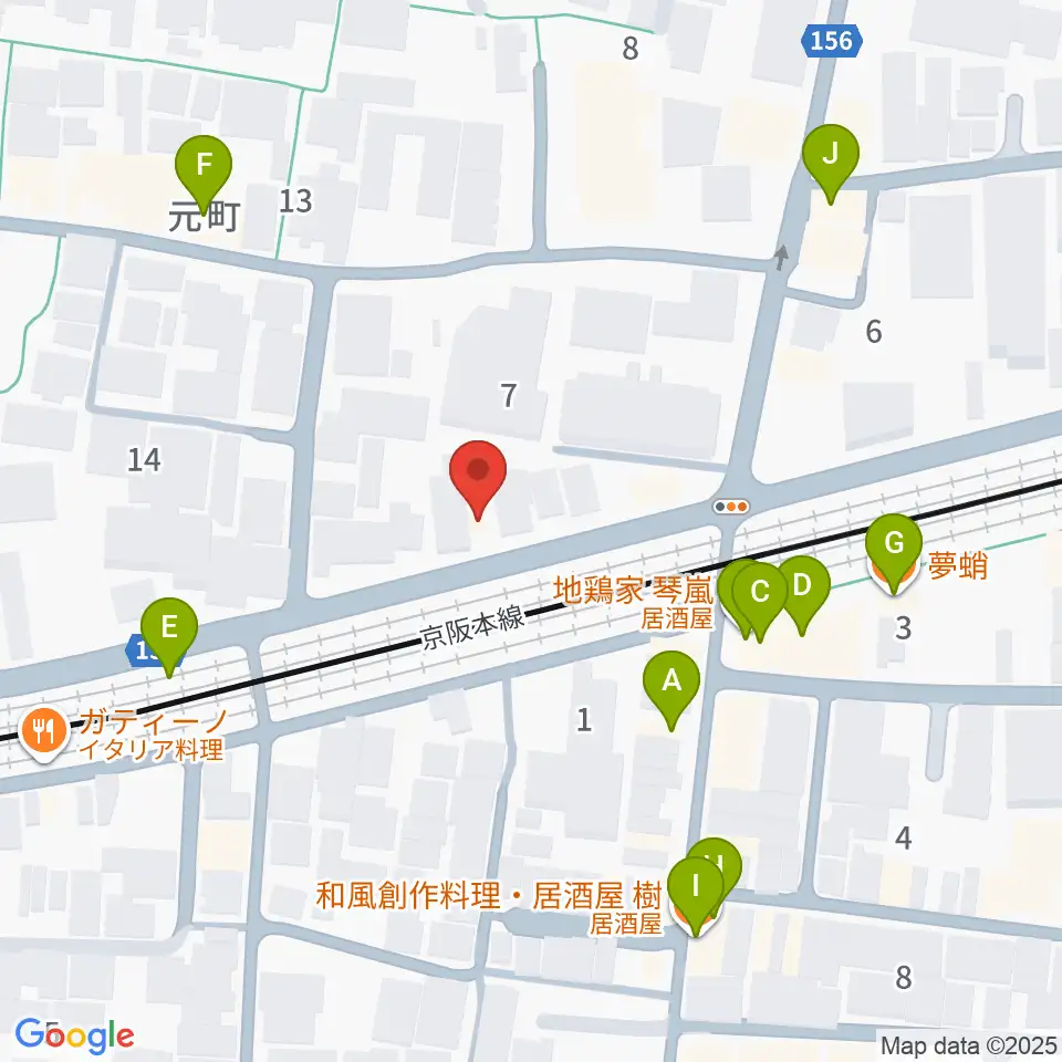 グランスタジオ周辺のファミレス・ファーストフード一覧地図