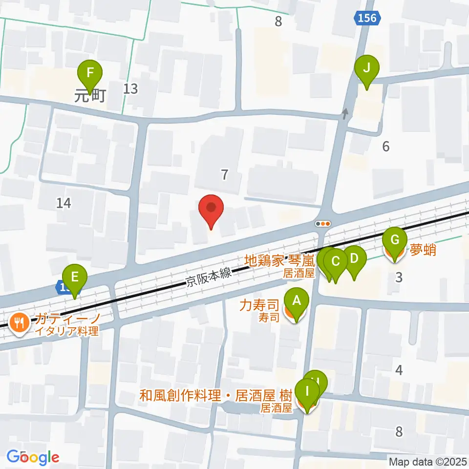 グランスタジオ周辺のファミレス・ファーストフード一覧地図