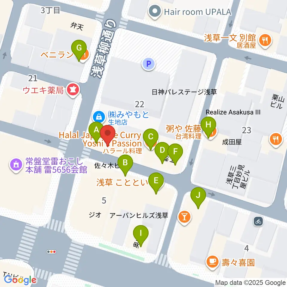 ネイキッドギターワークス周辺のファミレス・ファーストフード一覧地図