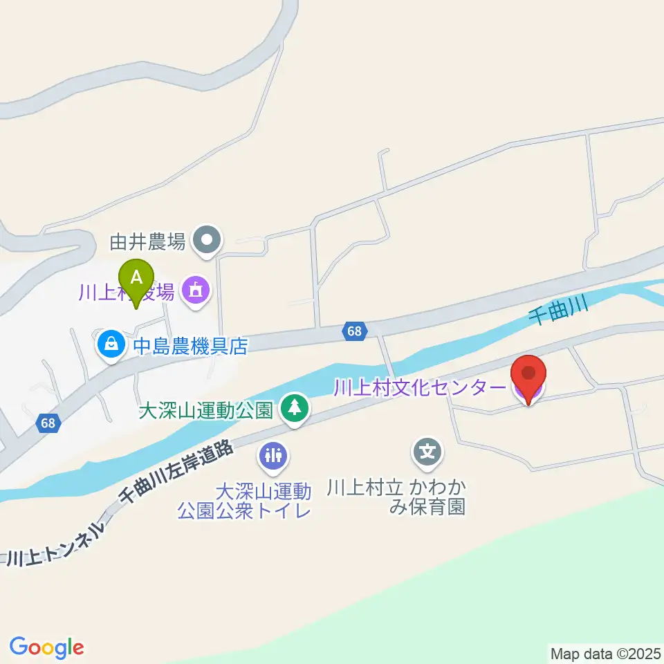 川上村文化センター周辺のファミレス・ファーストフード一覧地図