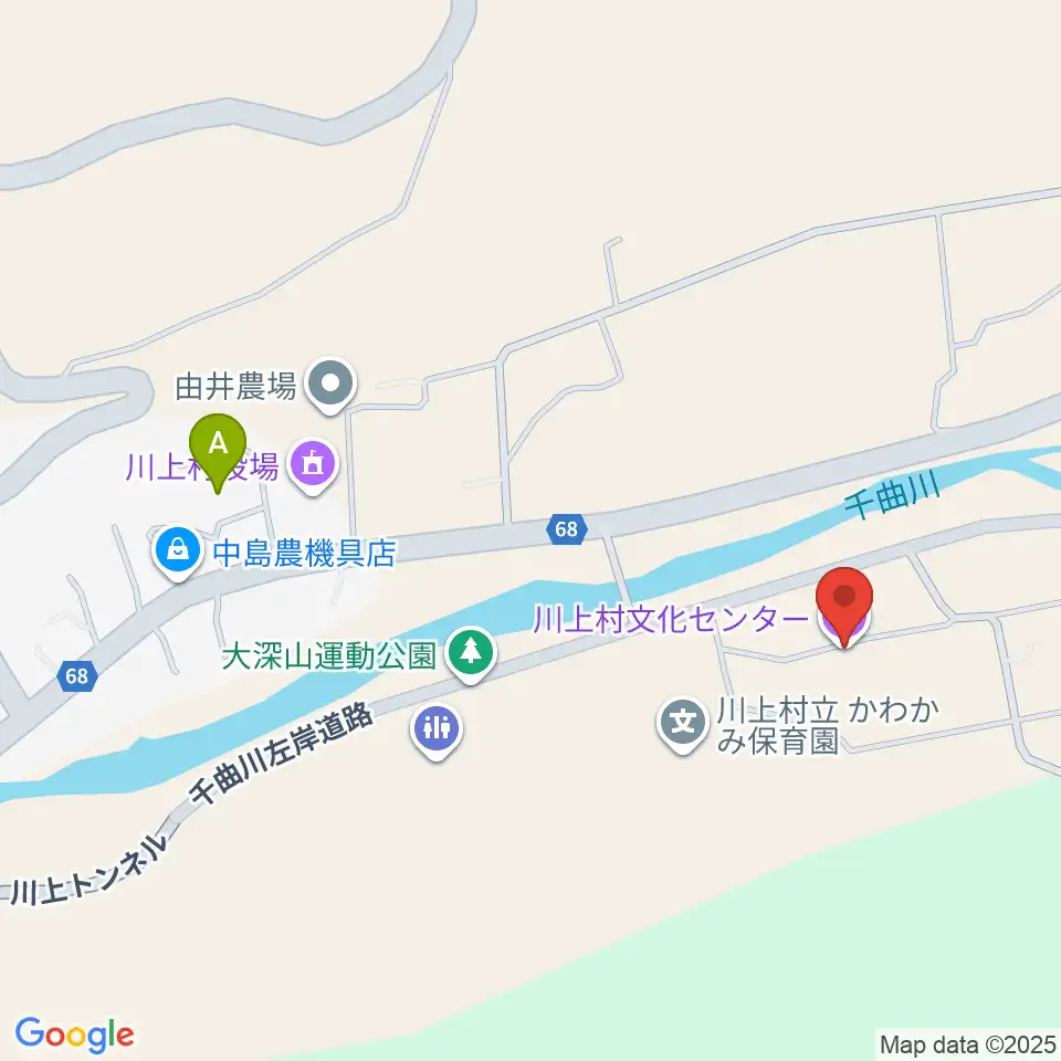 川上村文化センター周辺のファミレス・ファーストフード一覧地図