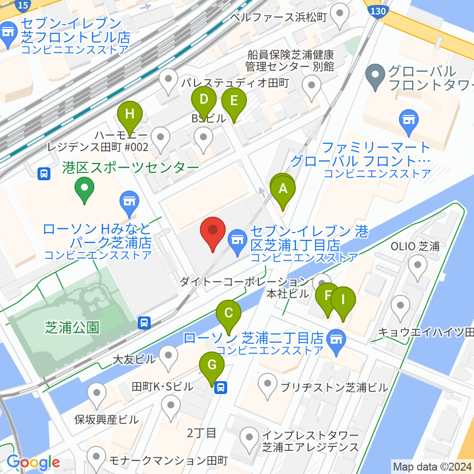 ファツィオリ・ショールーム周辺のファミレス・ファーストフード一覧地図