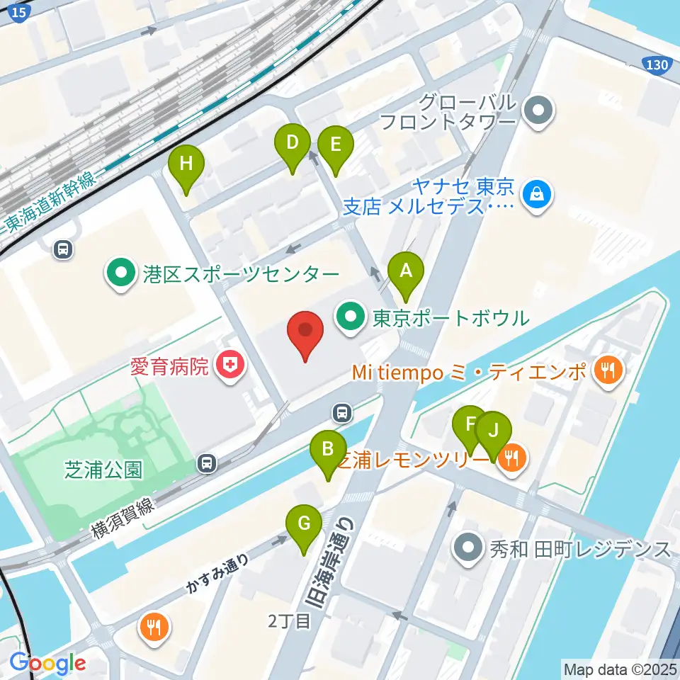 ファツィオリ・ショールーム周辺のファミレス・ファーストフード一覧地図