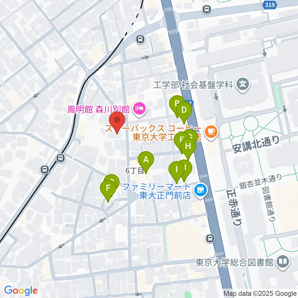 求道会館周辺のファミレス・ファーストフード一覧地図