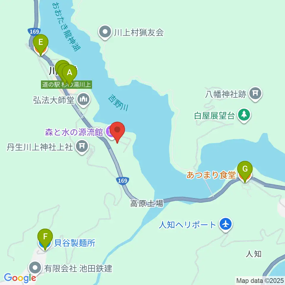 川上総合センターやまぶきホール周辺のファミレス・ファーストフード一覧地図