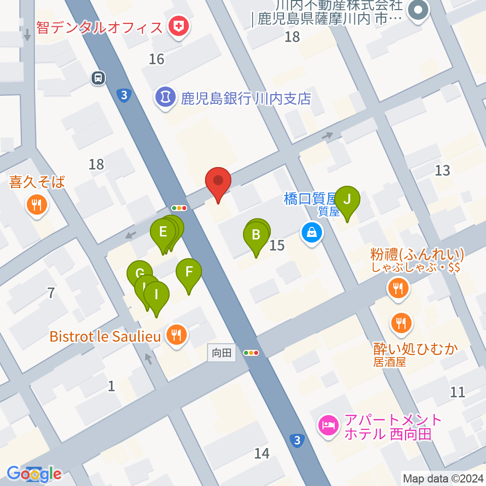 藤井ピアノサービス周辺のファミレス・ファーストフード一覧地図