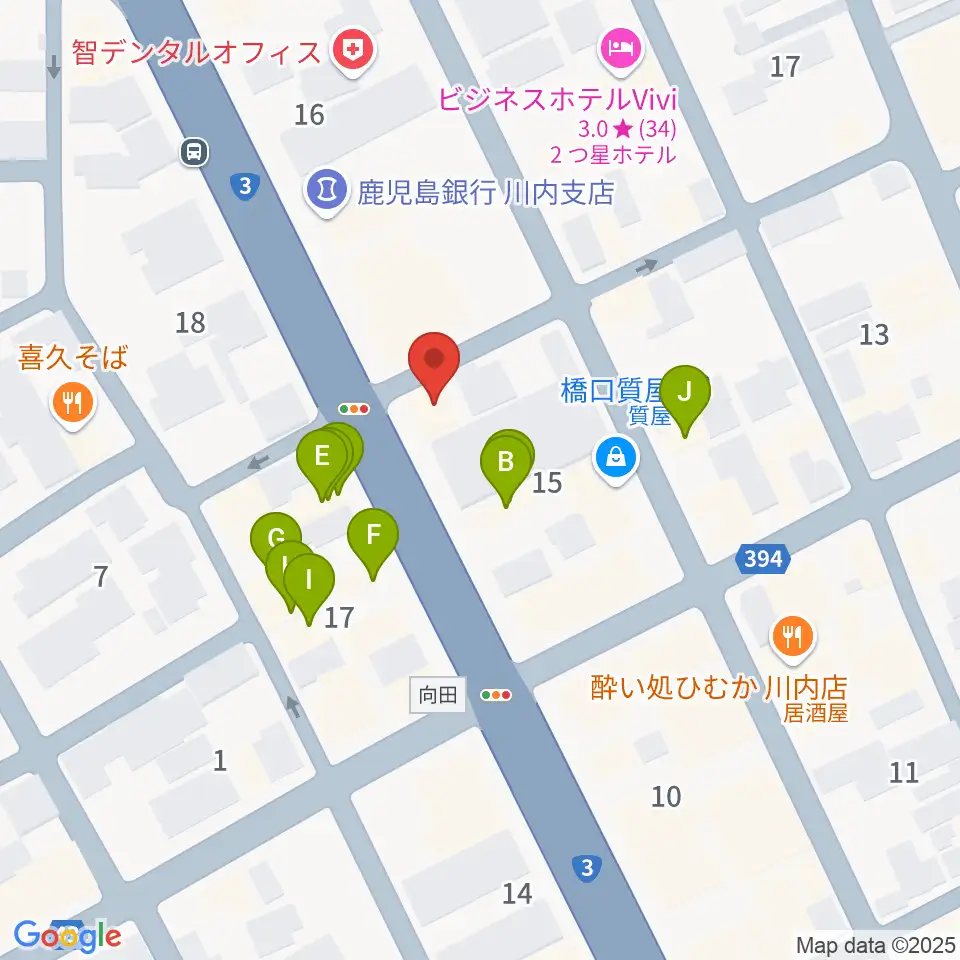 藤井ピアノサービス周辺のファミレス・ファーストフード一覧地図