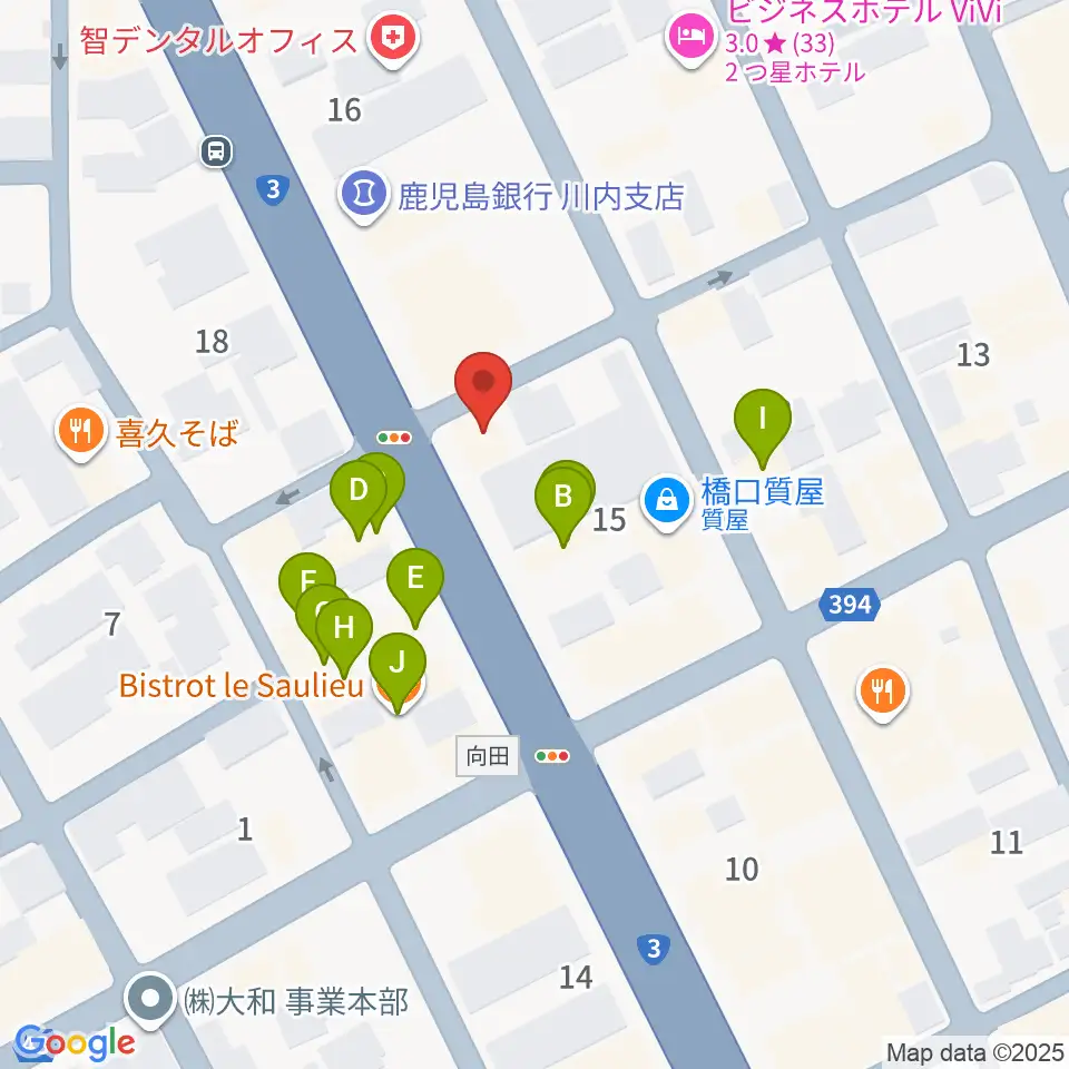 藤井ピアノサービス周辺のファミレス・ファーストフード一覧地図