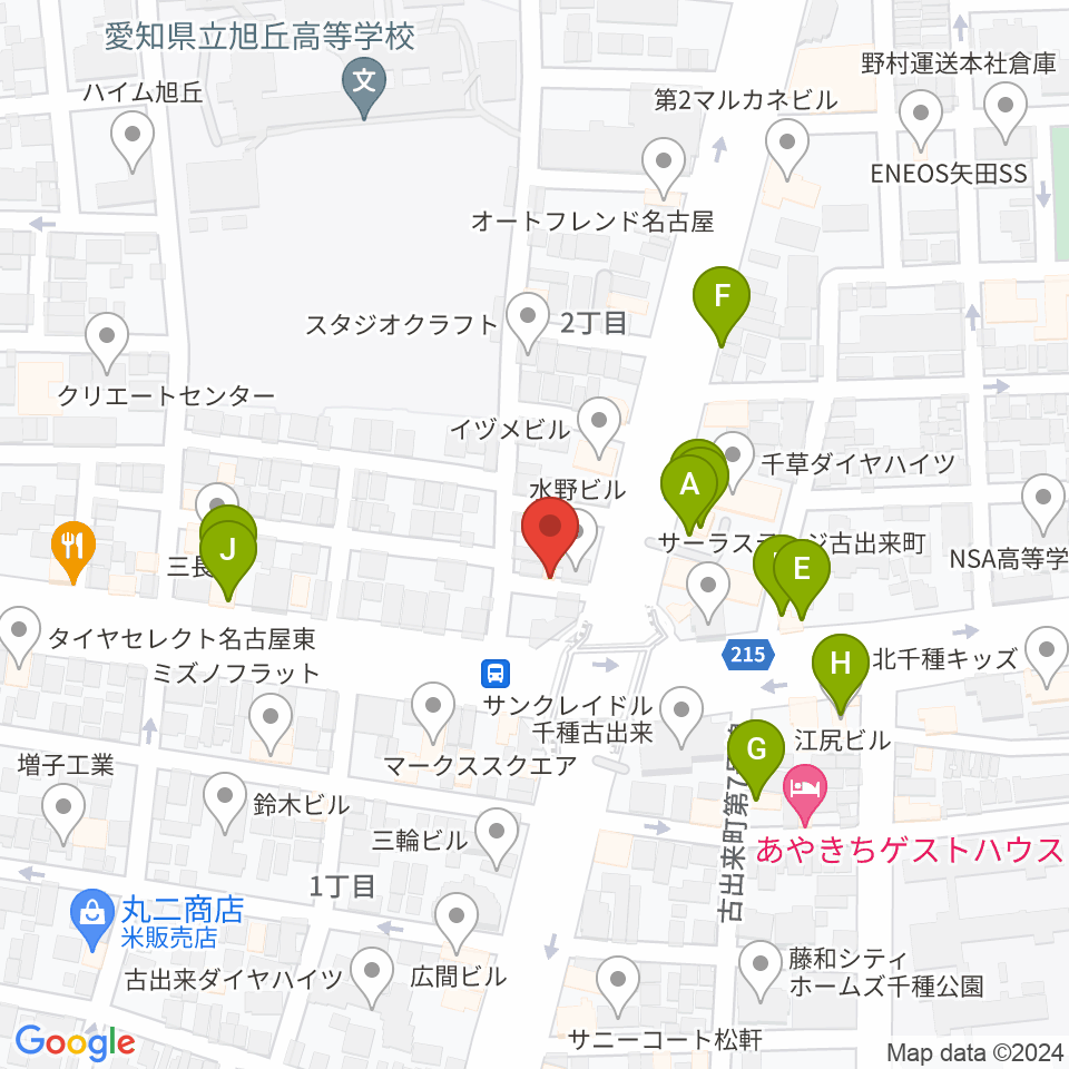 WALTER'S JUKE周辺のファミレス・ファーストフード一覧地図