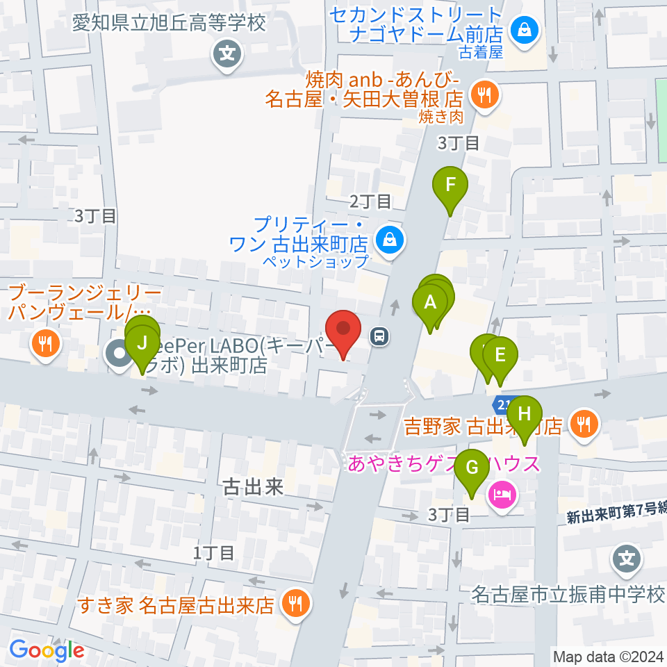 WALTER'S JUKE周辺のファミレス・ファーストフード一覧地図