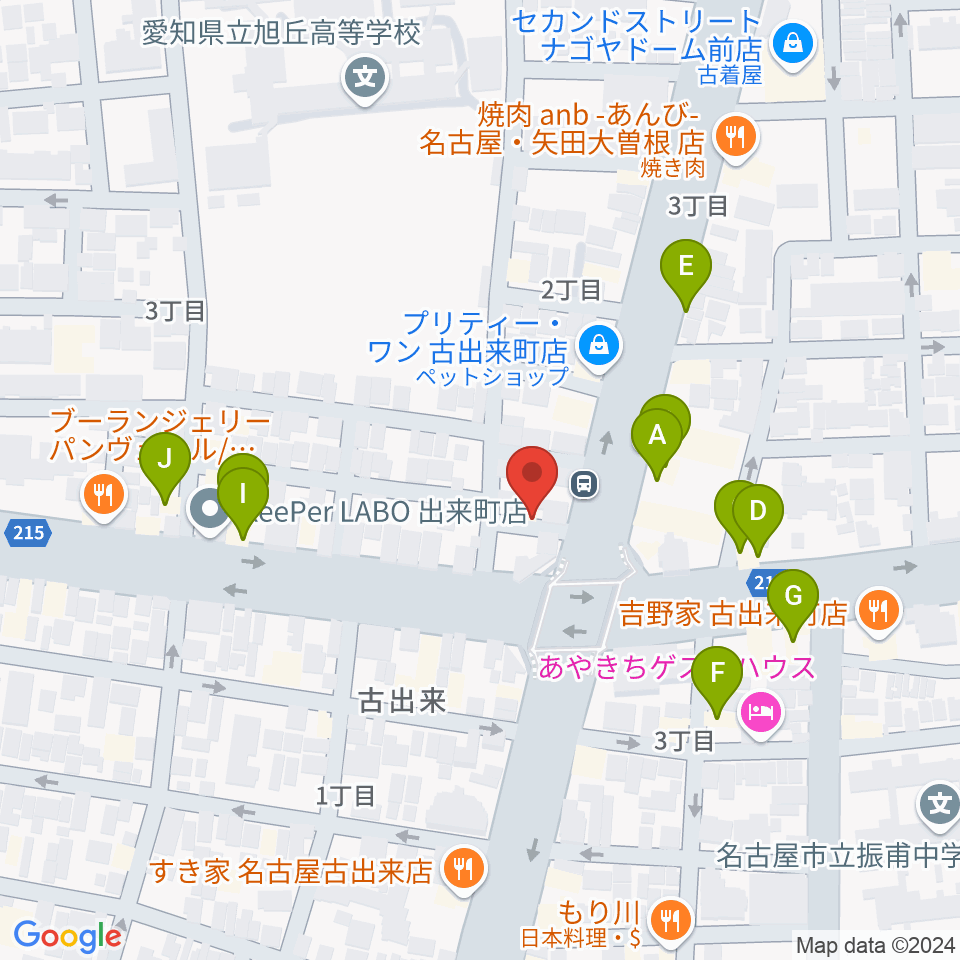 WALTER'S JUKE周辺のファミレス・ファーストフード一覧地図