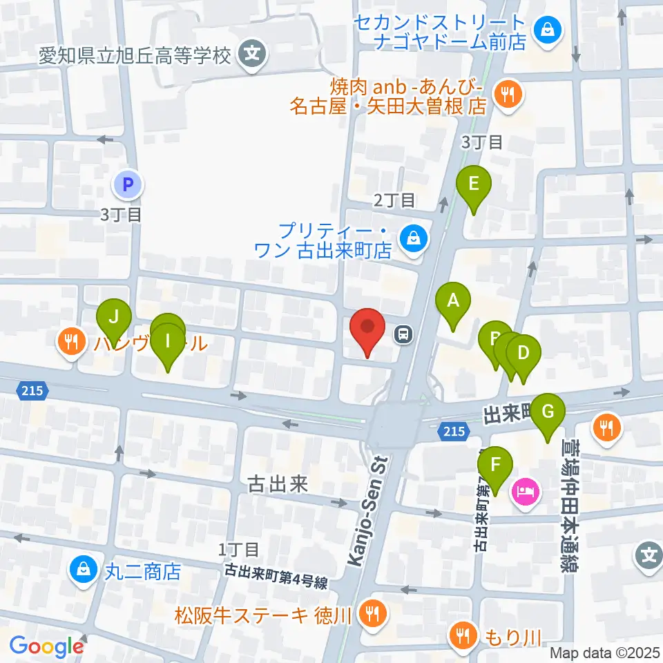 WALTER'S JUKE周辺のファミレス・ファーストフード一覧地図