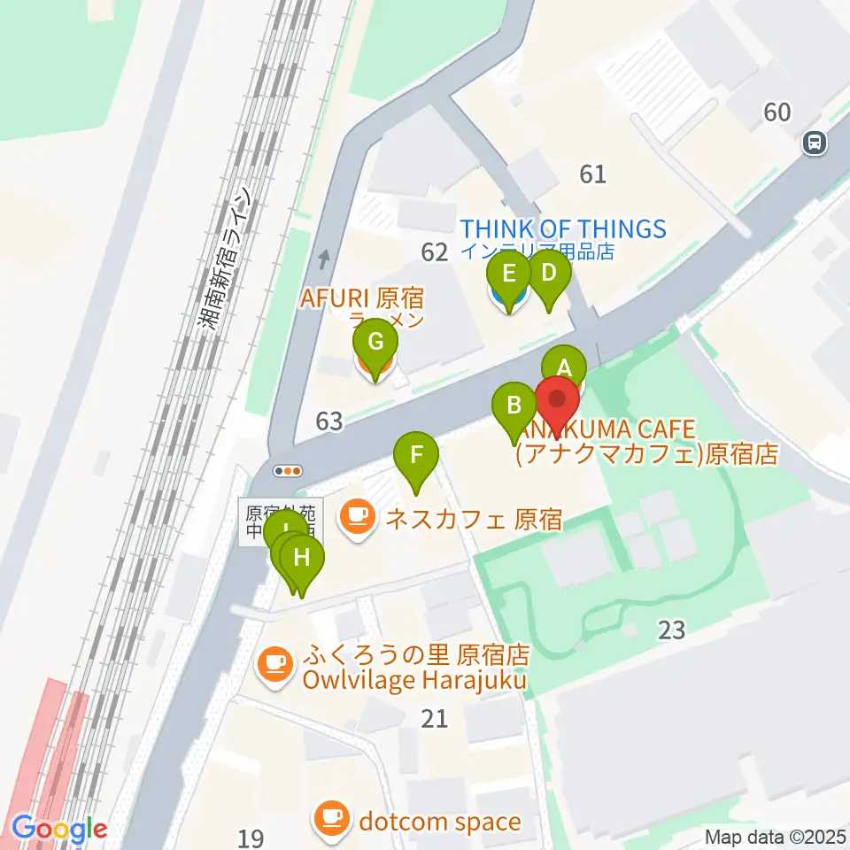 アコスタディオ周辺のファミレス・ファーストフード一覧地図