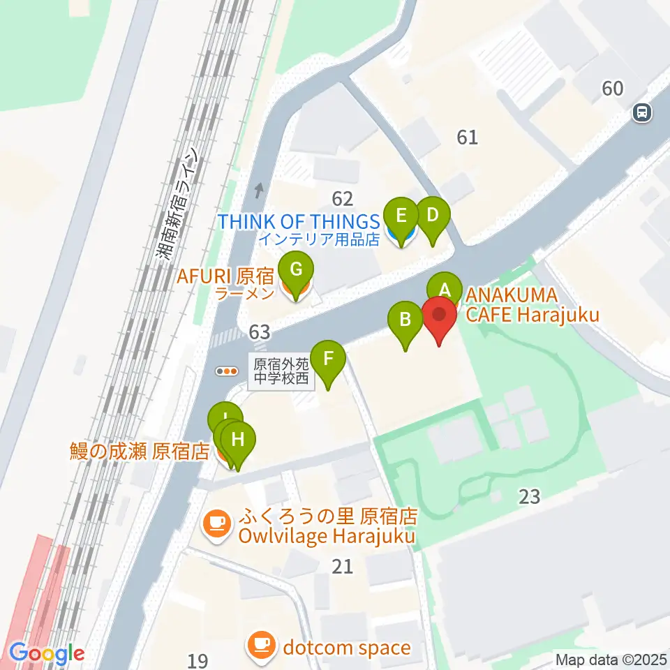 アコスタディオ周辺のファミレス・ファーストフード一覧地図