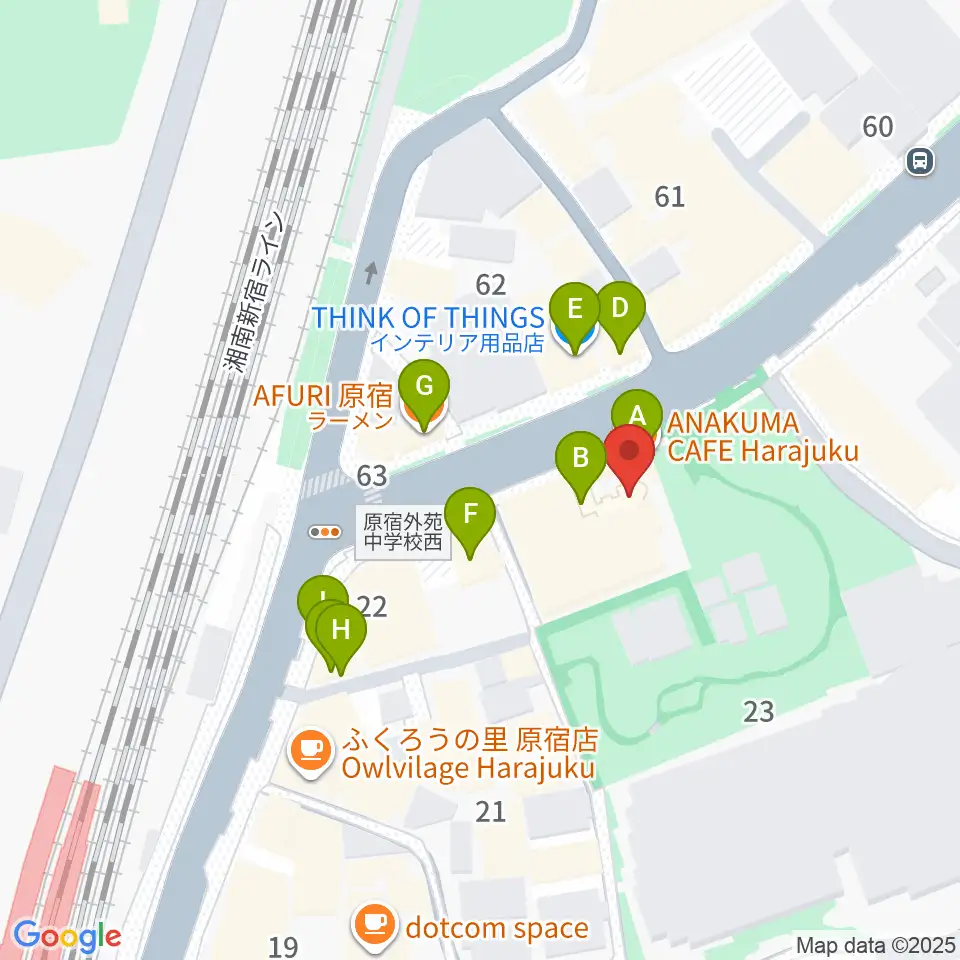 アコスタディオ周辺のファミレス・ファーストフード一覧地図