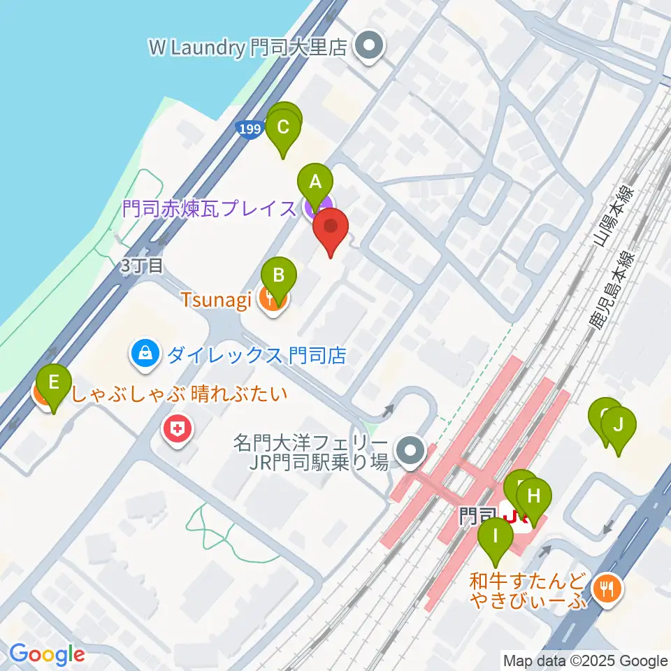 BRICK HALL周辺のファミレス・ファーストフード一覧地図